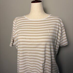 Croft & Barrow Classic Cotton Striped Tee Size 0X